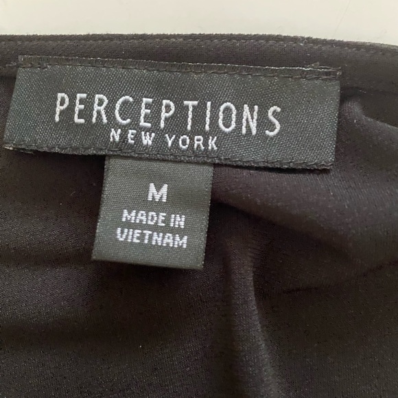 Perceptions New York Women's M Black Bolero Cropped Jacket Ruched Half Sleeve - Picture 12 of 12